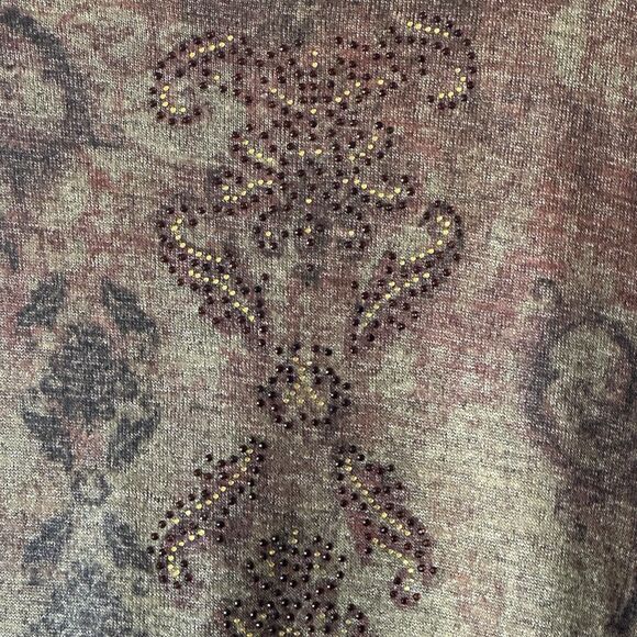 Cactus Boho Women’s Tunic Shirt Scoop Neck Top Flared Hem Long Sleeve - Picture 5 of 10